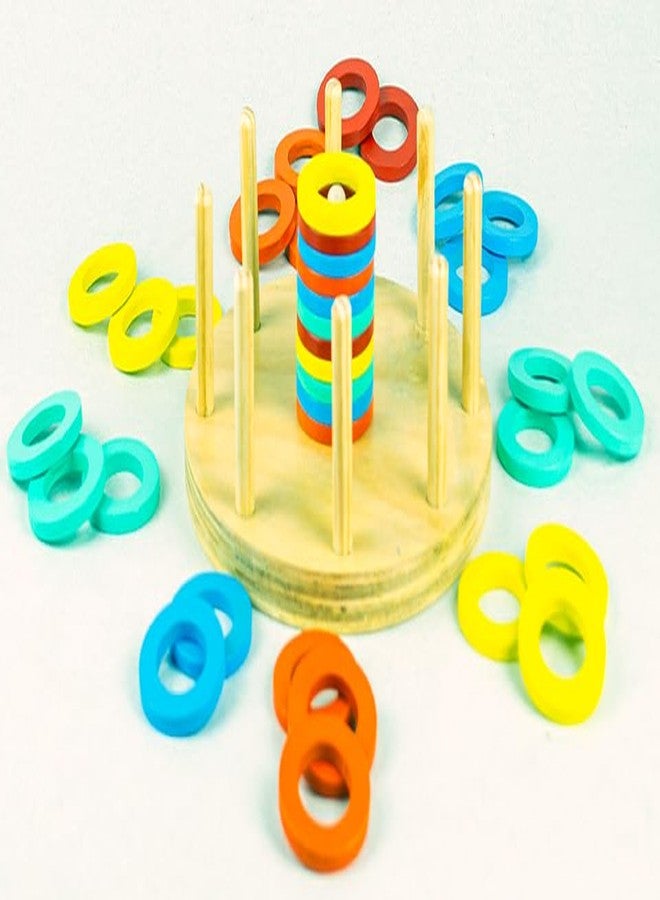 Techny Birds Technybirds Wooden Balancing Tree and Wooden Ring Sorter Combo | Educational Toys for Kids | Montessori Learning Toys | Shape and Color Recognition | Fine Motor Skills Development - Image 5